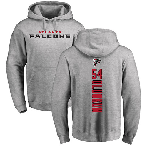 Atlanta Falcons Men Ash Foye Oluokun Backer NFL Football #54 Pullover Hoodie Sweatshirts->youth nfl jersey->Youth Jersey